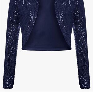 NWT Women’s XL RED long sleeve  sequin shrug